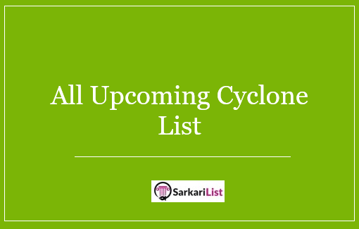 All Upcoming Cyclone list 2022 | Cyclone Name Given By Countries