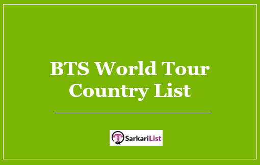 BTS World Tour Country List