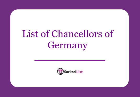 List of Chancellors of Germany