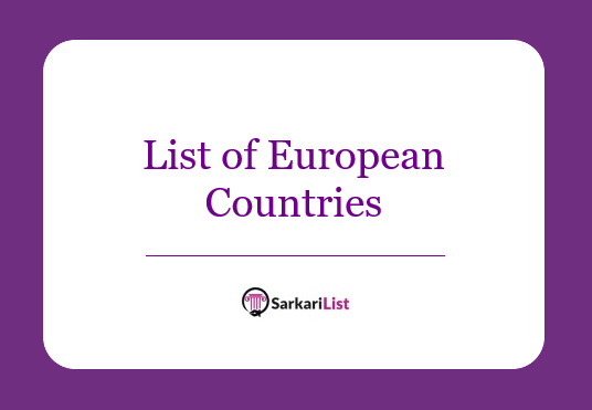 List of European Countries