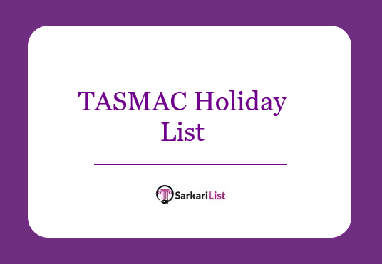 TASMAC Holiday List