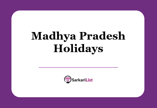 Madhya Pradesh Holidays List 