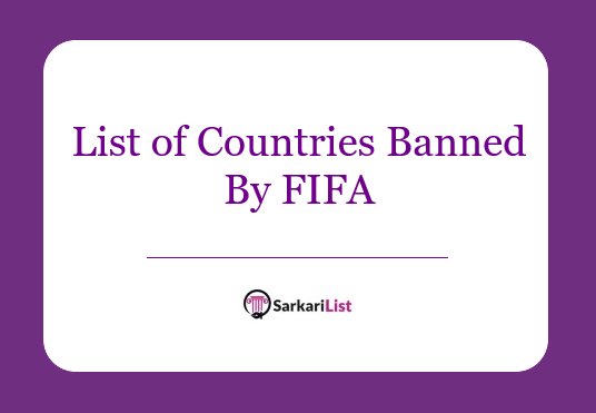 List of all the countries banned by FIFA