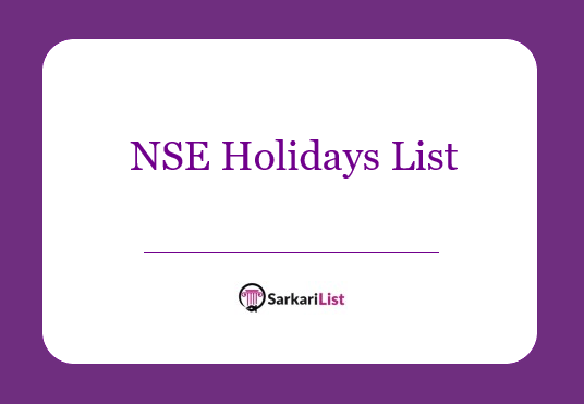 NSE Holidays List 