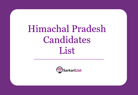 List of BJP Candidates in Himachal Pradesh 
