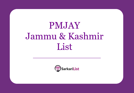 PMJAY Jammu & Kashmir List 