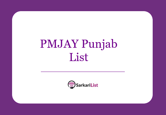 PMJAY Punjab List