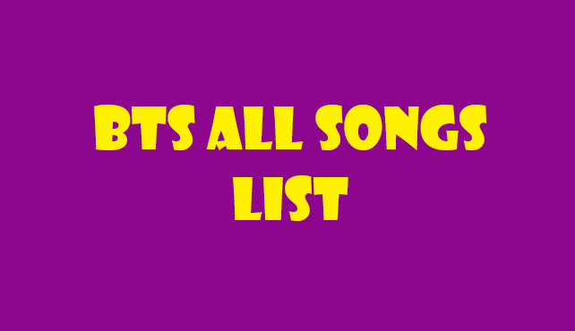 BTS All Songs List 