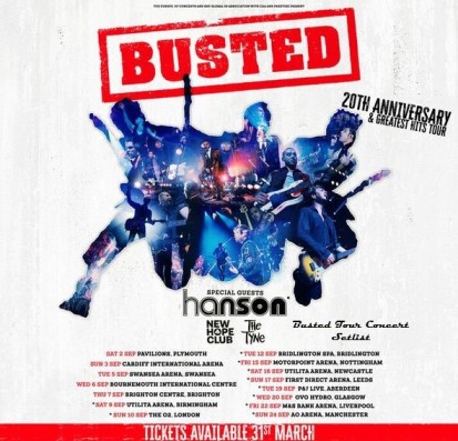 Busted Tour Concert Setlist 