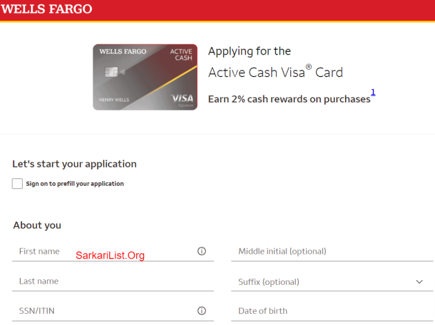 Apply For Wells Fargo Credit Card