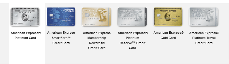 Amex Credit Cards List