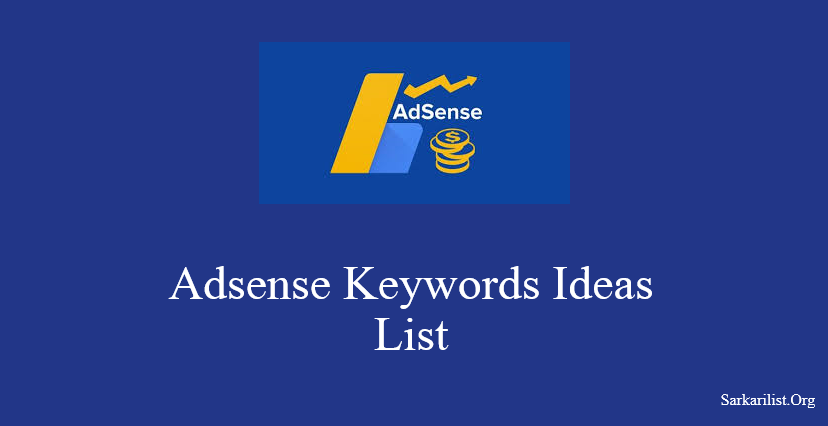 Adsense Keywords Ideas List 
