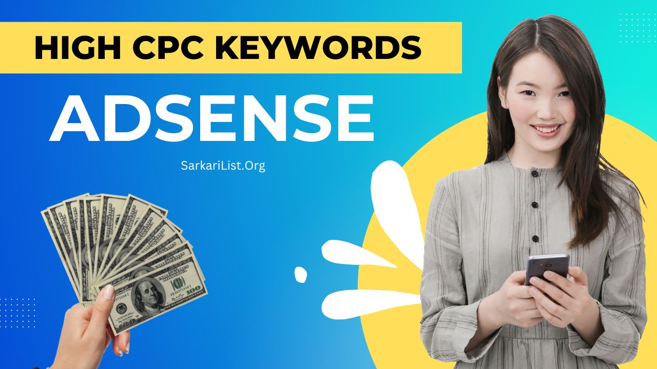 AdSense High CPC Keywords List 