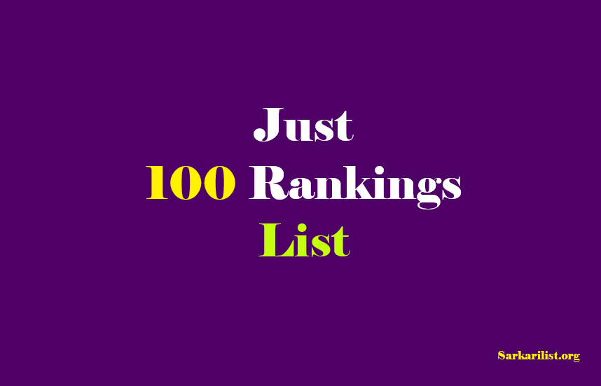 Just 100 Rankings List