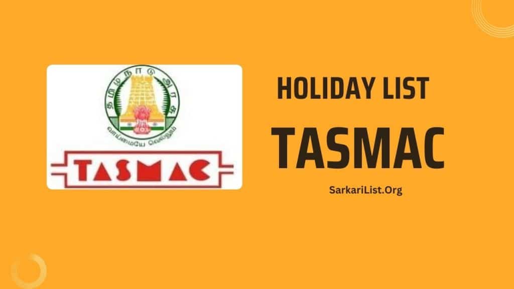 TASMAC Holidays List