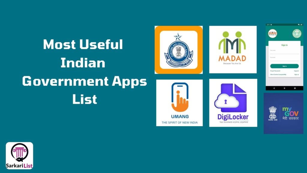 Most Useful Indian Government Apps List