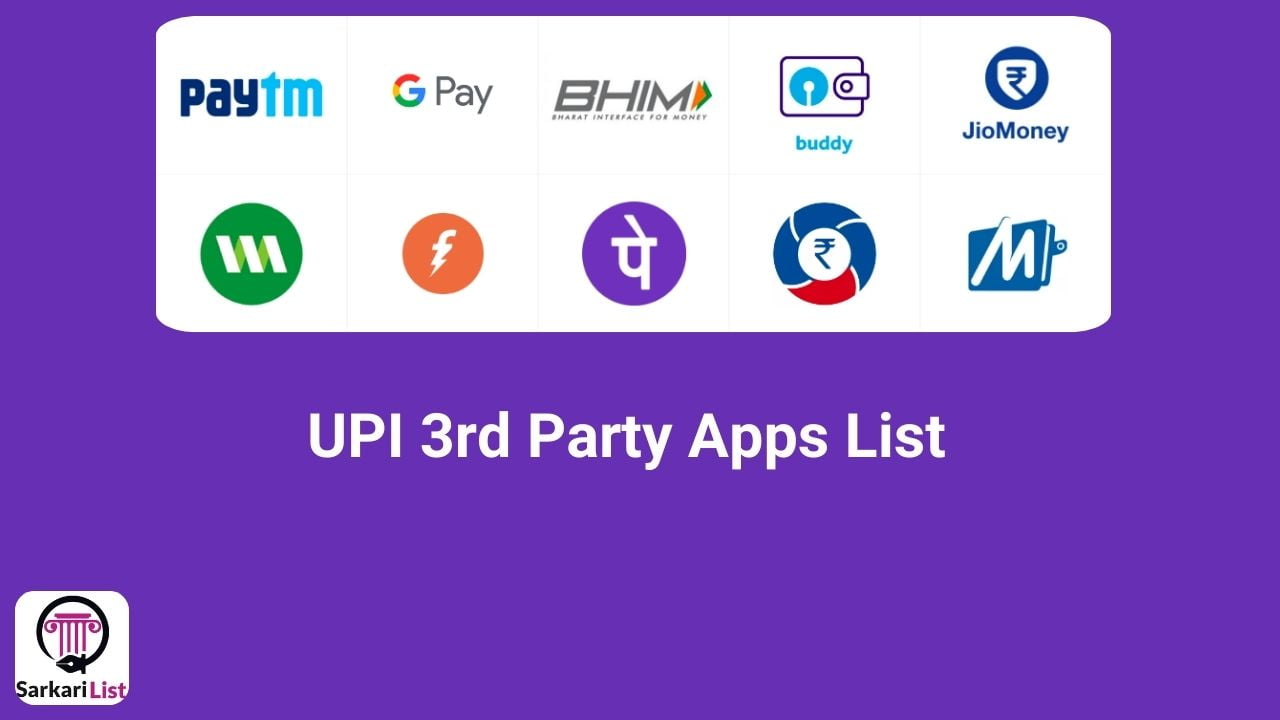 UPI 3rd Party Apps List