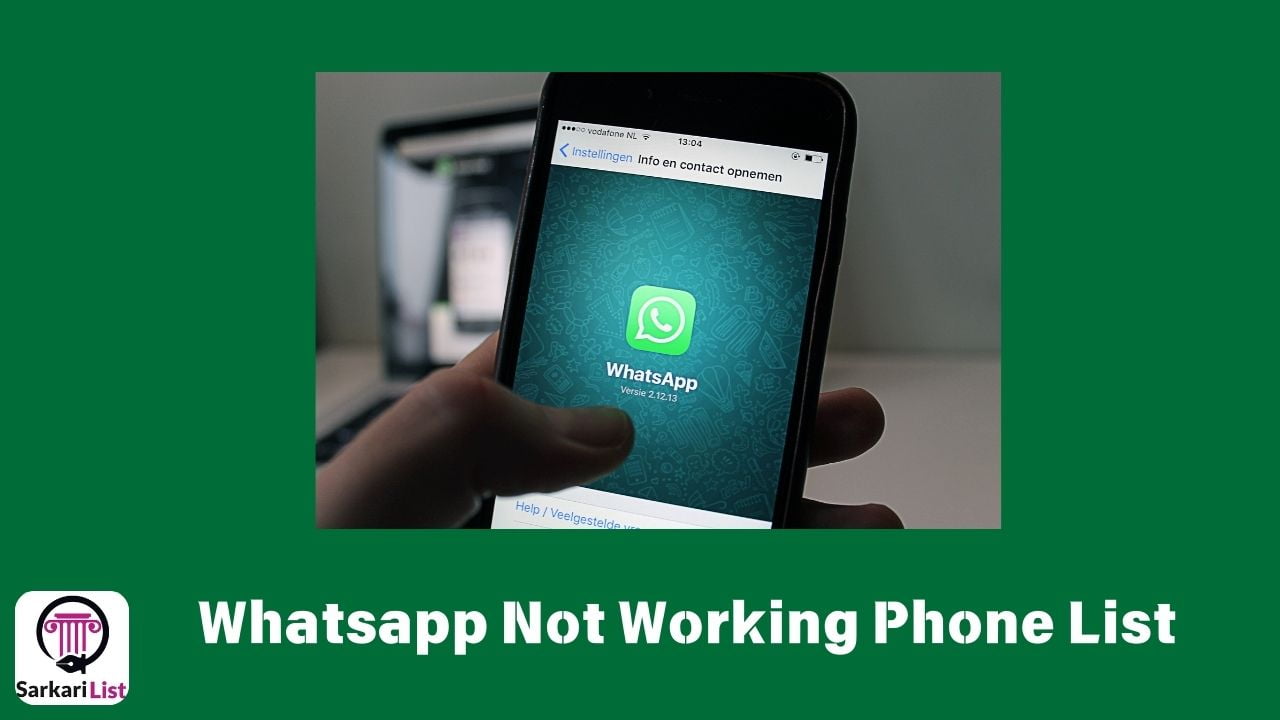 Whatsapp Not Working Phone List 